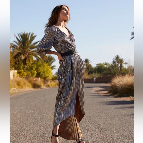 ba&sh Shimmering High Low Dress